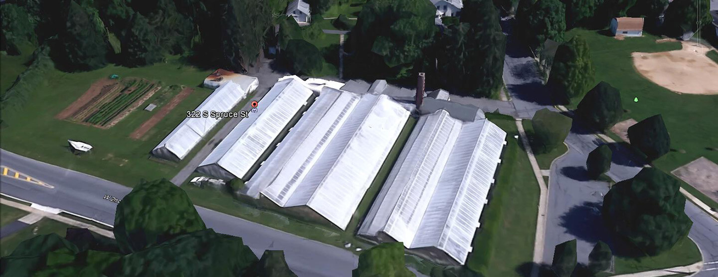 Aerial View of Hendricks Flower Shop